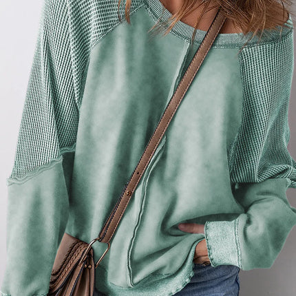 Exposed Seam Long Sleeve Sweatshirt