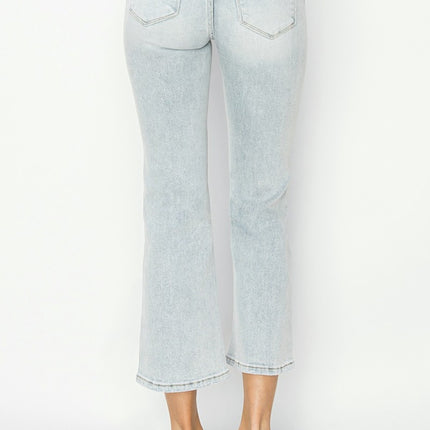 RISEN Full Size Mid Rise Cropped Flare Jeans