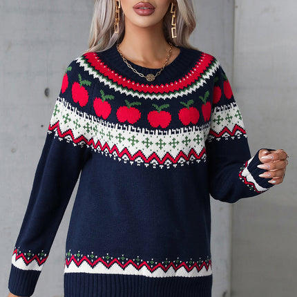 Angel Wings Graphic Round Neck Long Sleeve Sweater