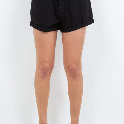 American Bazi High Waist Paper Bag Shorts