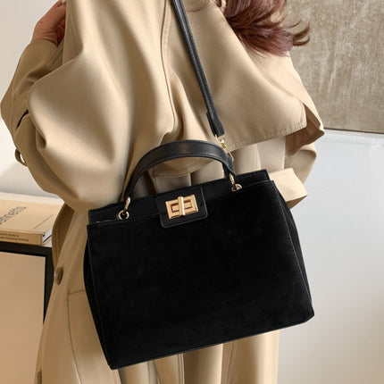 Solid Color Handbag with Removable Strap