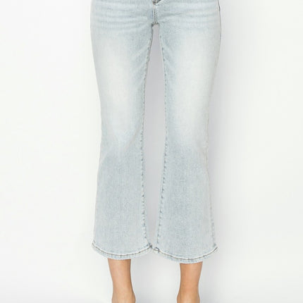 RISEN Full Size Mid Rise Cropped Flare Jeans