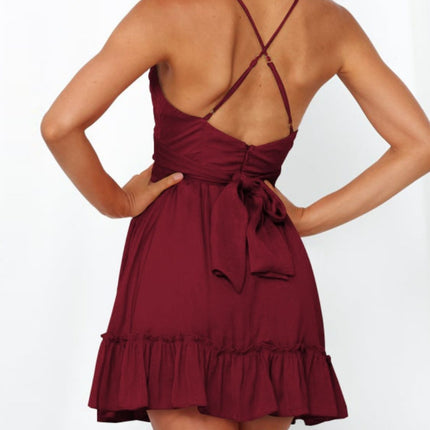 Tied Crisscross Scoop Neck Cami Dress