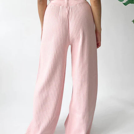 Ribbed Wide Leg Sweater Pants