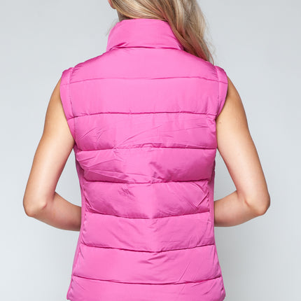 Snobbish Zip Up Turtleneck Vest with Pockets