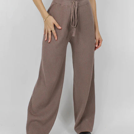 Ribbed Wide Leg Sweater Pants