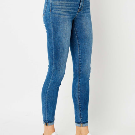 Judy Blue Full Size Cuffed Hem Skinny Jeans