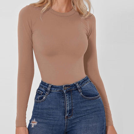 Round Neck Long Sleeve Bodysuit