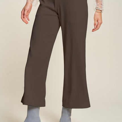 Davi & Dani Wide Leg Mid-Rise Pants