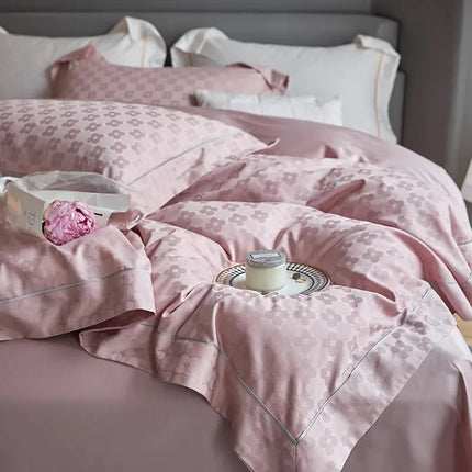 New 1000TC Egyptian Cotton Bedding Sets Luxury Jacquard Duvet Cover Flat sheet Pillowcase