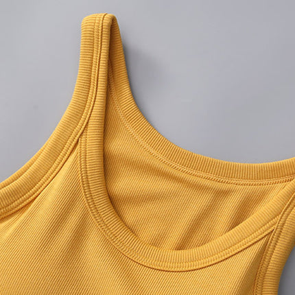 Round Neck Tank with Bra - Vickie Lynn's