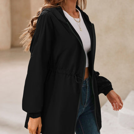 Outdoor Waterproof Long Sleeve Hooded Windbreaker