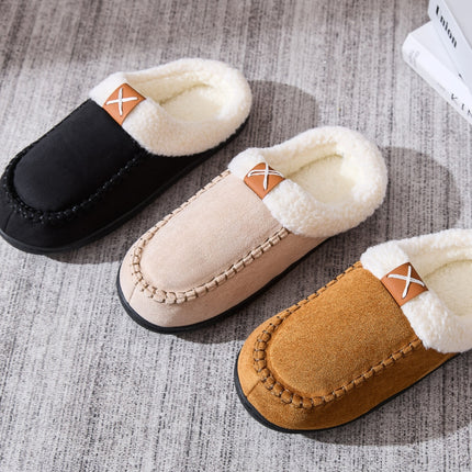 Contrast Round Toe Flat Slippers