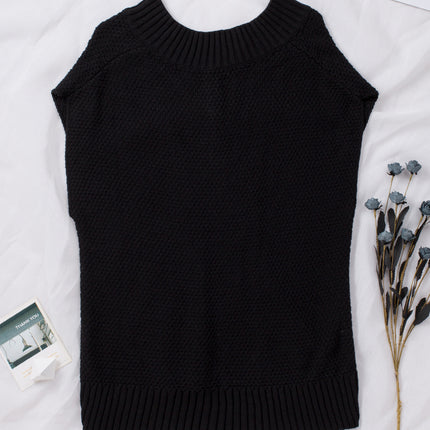 Cable-Knit V-Neck Sweater Vest