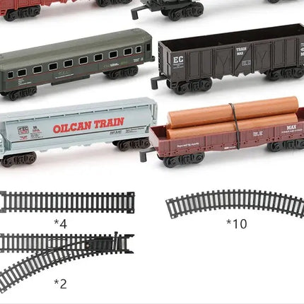 Simulation Electric Train Model with Track Railway Toys Battery Operated Classical High-speed Rail train toys for children
