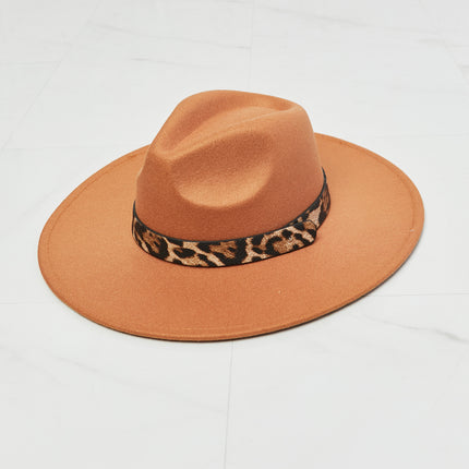 Fame In The Wild Leopard Detail Fedora Hat