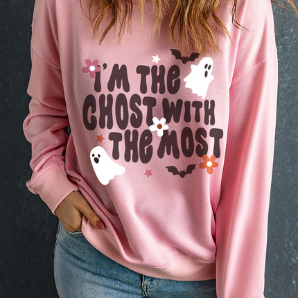 Graphic Round Neck Long Sleeve Sweatshirt