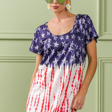 BiBi American Flag Theme Tee Dress