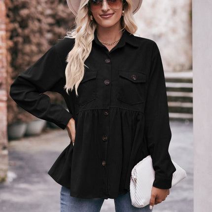 Mandy Collared Neck Long Sleeve Shirt