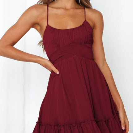 Tied Crisscross Scoop Neck Cami Dress