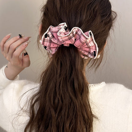 3-Piece Plaid Contrast Elastic Hair Scrunchy