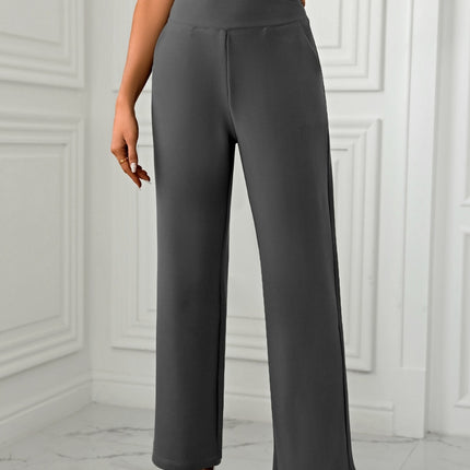 High Waist Straight Leg Pants