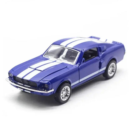 1:32 Alloy Diecast Mustang GT Classic Vintage Car Model Pull Back Car Miniature Vehicle Replica For Collection Gift for Kid