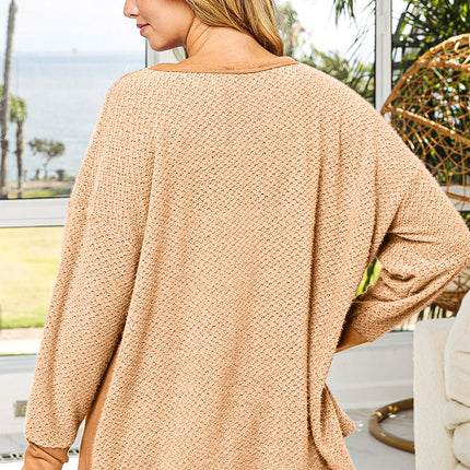 BiBi Thumb Opening Long Sleeve Top with Kangaroo Pocket - Vickie Lynn's