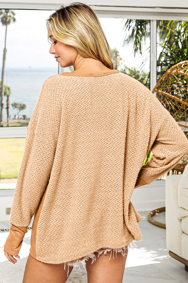 BiBi Thumb Opening Long Sleeve Top with Kangaroo Pocket - Vickie Lynn's