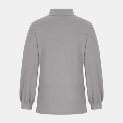 Full Size Mock Neck Long Sleeve T-Shirt