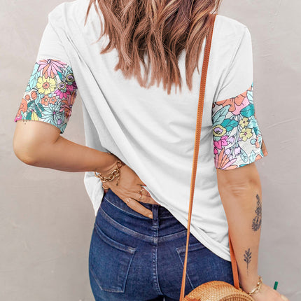 Printed Round Neck Half Sleeve T-Shirt