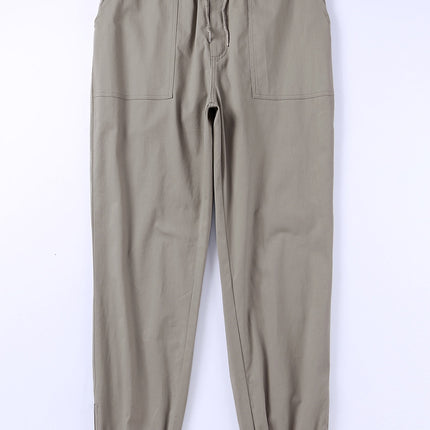 Drawstring Side Zip Joggers