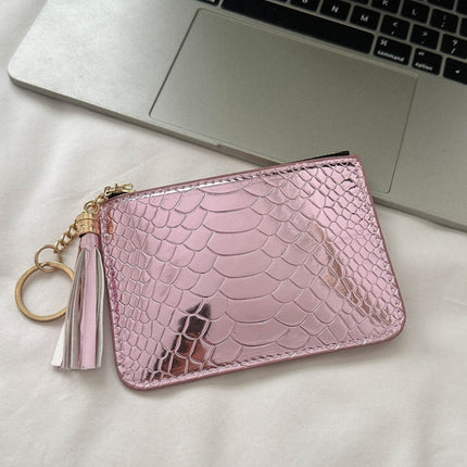 PU Leather Tassel Trim Card Case