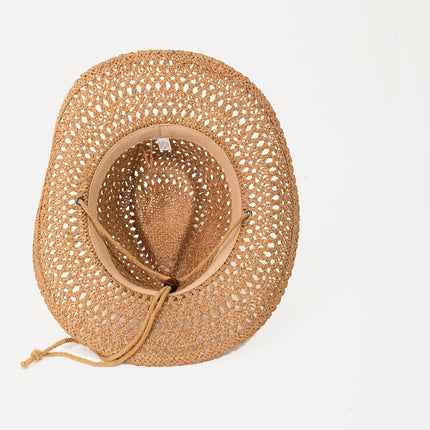 Fame Rope Strap Straw Braided Hat