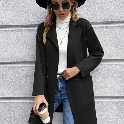 Ivy Lane Lapel Collar Long Sleeve Blazer