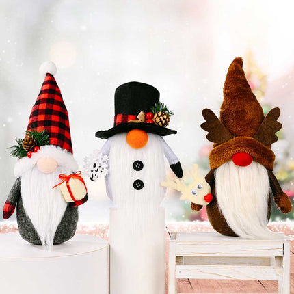 3-Pack Christmas Faceless Gnomes