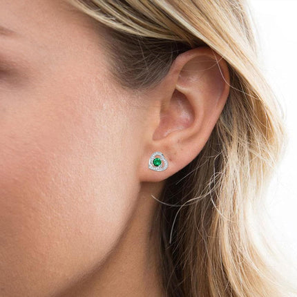 925 Sterling Silver Birthstone Heart Stud Earrings Jewelry Gifts for Women