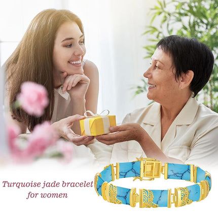 925 Sterling Silver 925 Green Jade Bracelet with Intricate Design Elements - Fashionable and Elegant Jewelry Accessory