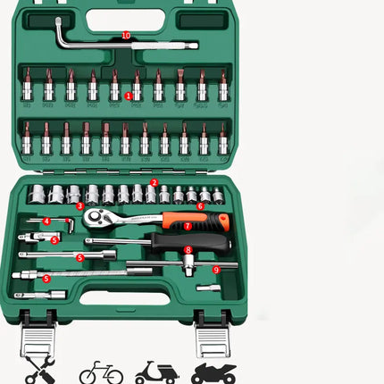 Multi-functional wrench set / dull wrench set open-end wrench set 150-piece set quick wrench combination
