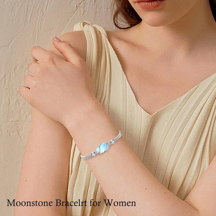 925 Sterling Silver Green Malachite Stone Bangle Bracelet for Women Gifts