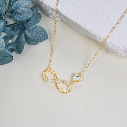 14K Gold Cardinal Bird Heart-Shaped Pendant Necklace with Red Enamel and White Cubic Zirconia Stones for Women's