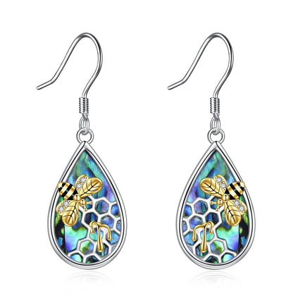925 Sterling Silver Dragonfly Dangle Drop Earrings with Multi-Color Stones for Women Girls Mom Daughter Gifts