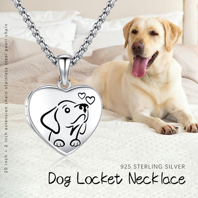 925 Sterling Silver Honeybee Photo Locket Pendant Necklace with Chain for Women