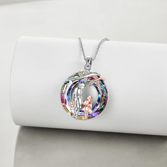 Sterling Silver Heart Necklace Sisters Gift for Friendship Birthday Christmas