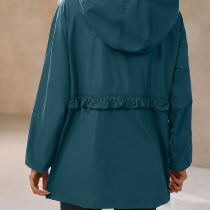 Outdoor Waterproof Long Sleeve Hooded Windbreaker