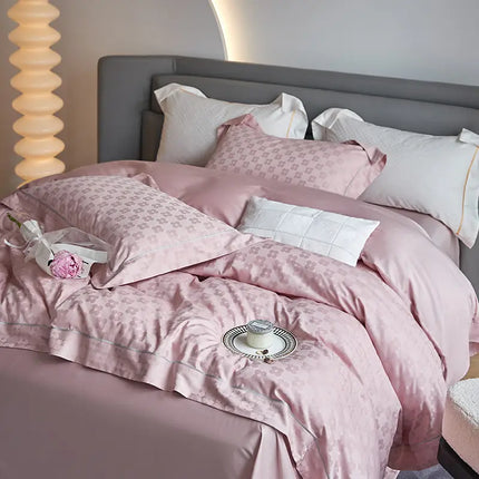 New 1000TC Egyptian Cotton Bedding Sets Luxury Jacquard Duvet Cover Flat sheet Pillowcase
