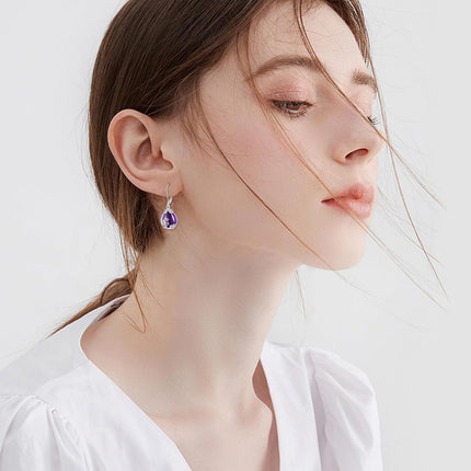 925 Sterling Silver Blue Opalite Drop Earring Leverbacks for Women