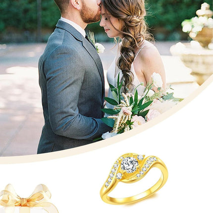 14K Gold Plated 925 Sterling Silver 5mm Round Cubic Zirconia Women s Rings