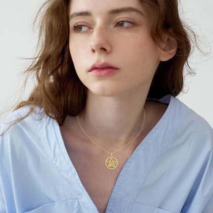 14K gold Star of David Necklace