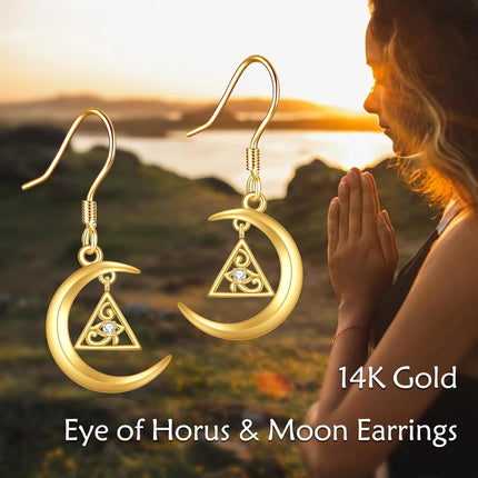 Gold 14K Flower Filigree Heart Dangle Drop Leverback Earrings for Women - Christmas Gift Ideas